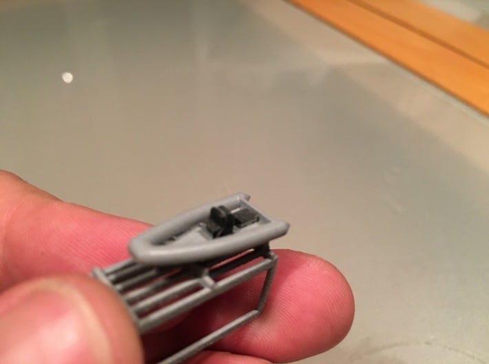 RHIB, no outboard engine (1:200) 3d printed installed on a platform