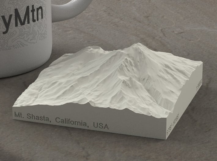3'' Mt. Shasta, California, USA, Sandstone 3d printed 