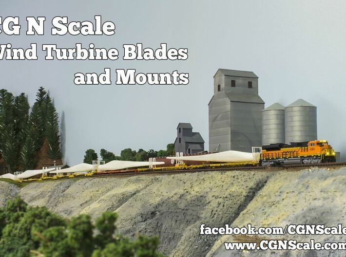 N Scale Wind Turbine Mounts - 3 Pack (Part 1 of 2) 3d printed 