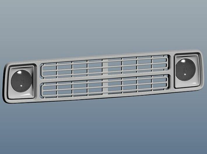 1/24 1980 Dodge Ramcharger Grill 3d printed rendering of the assembled grill