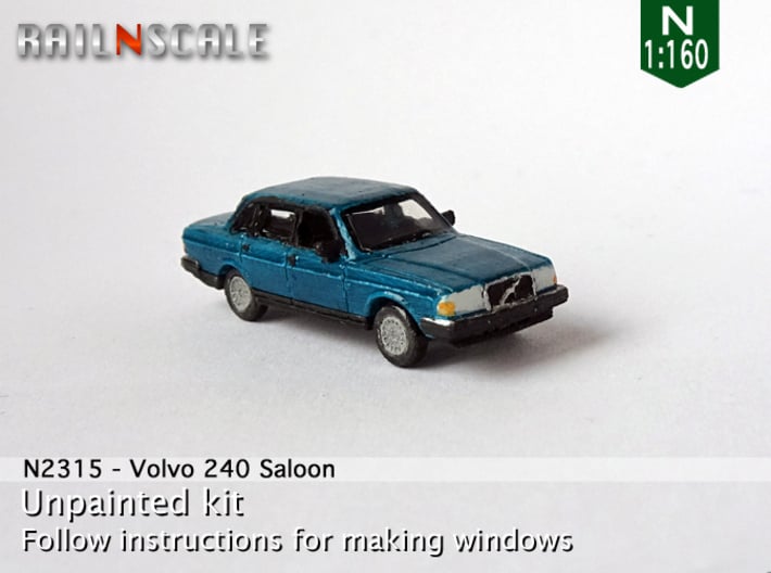 Volvo 240 Saloon (N 1:160) 3d printed