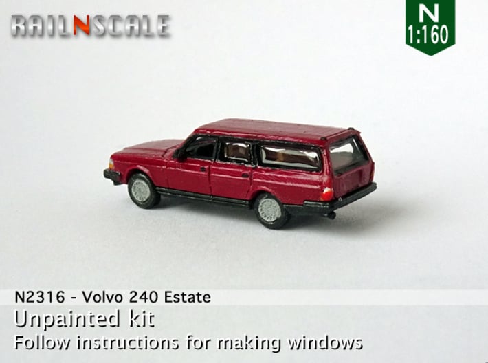 Volvo 240 Estate (N 1:160) 3d printed 