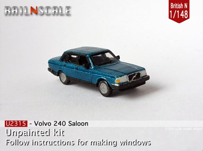Volvo 240 Saloon (British N 1:148) 3d printed 