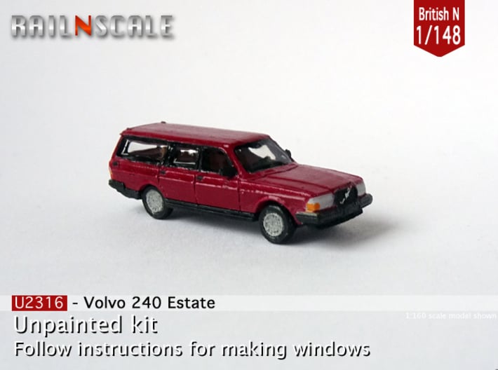 Volvo 240 Estate (British N 1:148) 3d printed 