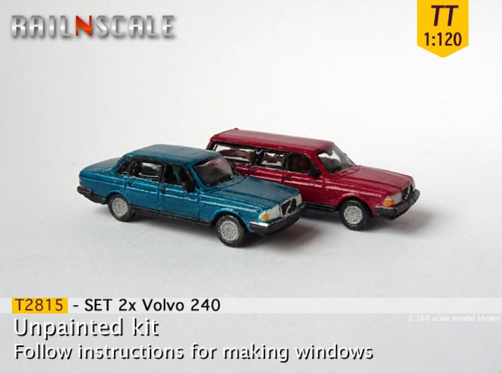 SET 2x Volvo 240 (TT 1:120) 3d printed 