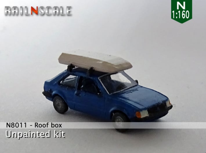 Roof box (N 1:160) 3d printed 