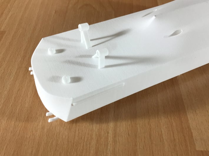 Thetis / Najade, Hull 3 of 3 (RC, 1:100) 3d printed view from underneath