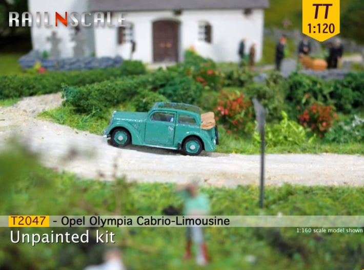Opel Olympia Cabrio-Limousine (TT 1:120) 3d printed 