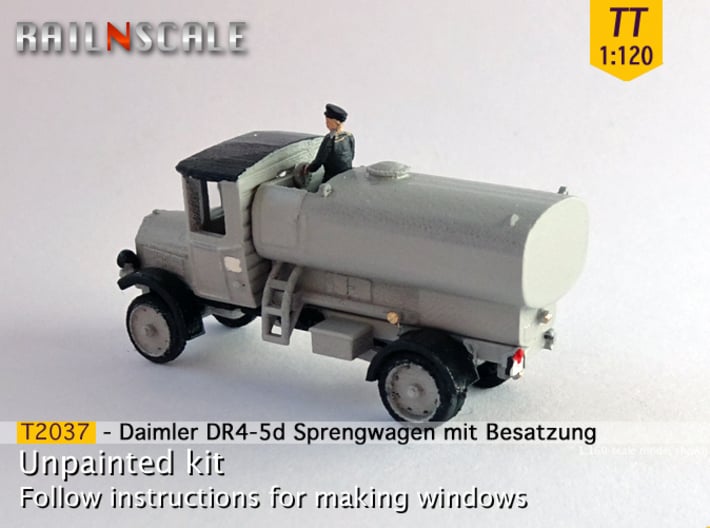 Daimler Sprengwagen mit Besatzung (TT 1:120) 3d printed 
