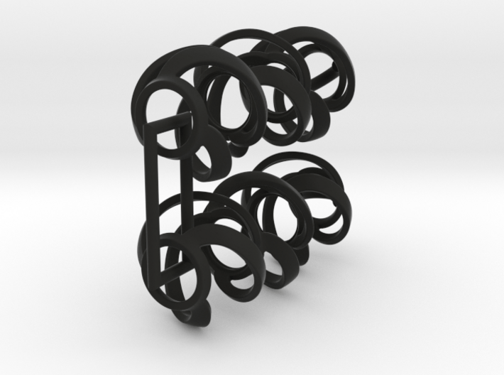 Swirl  - Earrings in Nylon Plastic 3d printed 