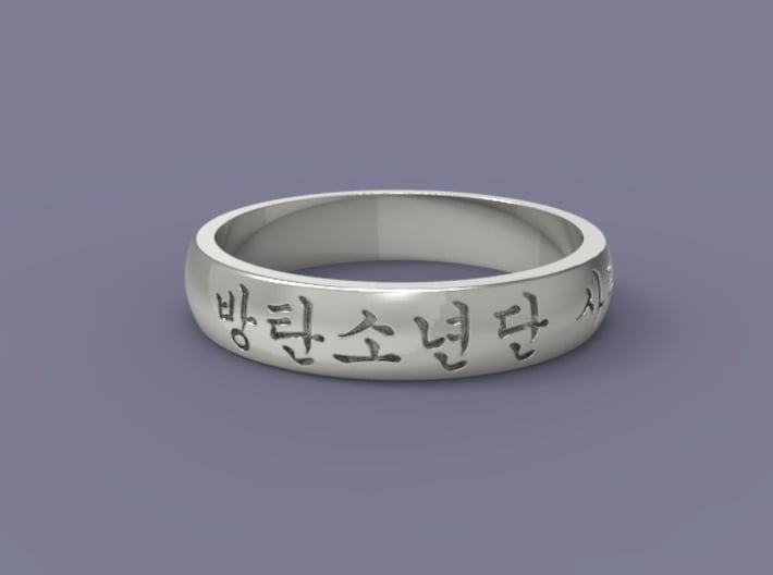 Skisneostype Kpop BTS Bangtan Boys BTS Member Accessories Titanium Steel Letters Printed Rings Hot Gift for A.R.M.Y Titanium Steel One Size