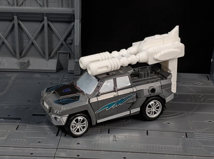 TF CW First Aid Car Cannon Adapter 3d printed Used with Stunticon Offroad and Stunticon Car Cannon