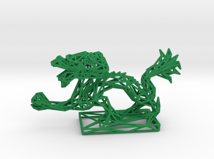 Dragon with Icosahedron 3d printed