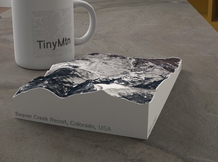 Beaver Creek Resort, Colorado, USA, 1:50000 3d printed 