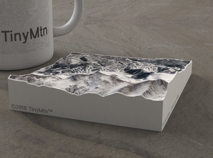 Breckenridge in Winter, Colorado, USA, 1:50000 3d printed 