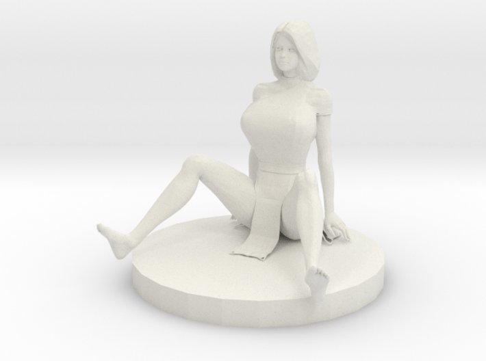 Chinese Girl Fell on Her Behind (28mm Scale) 3d printed