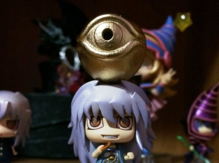 Millennium Eye - Yu-gi-oh! 3d printed Painted with glossy black and metallic gold spray paint!