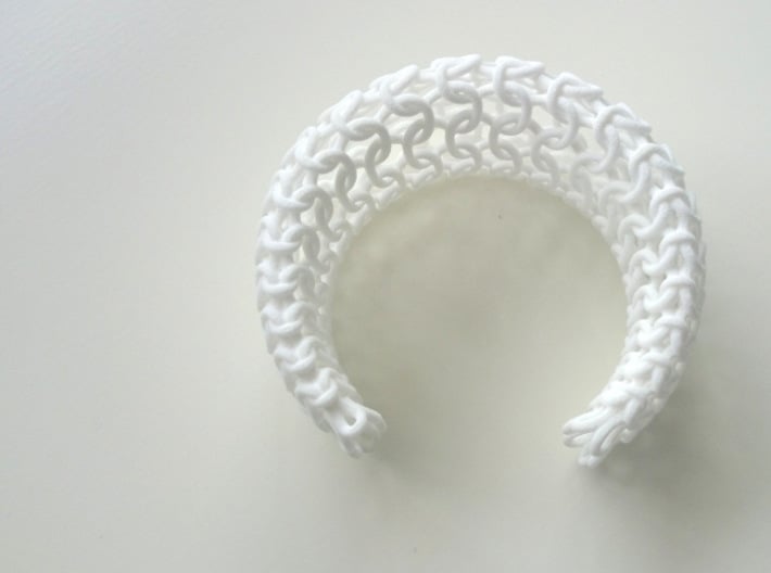 Knit Bangle 3d printed 