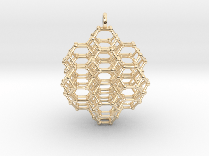 7 sided honeycomb cluster pendant 3d printed