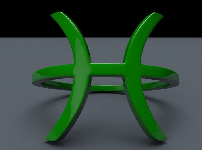 Pisces Ring - Pisces Zodiac Ring 3d printed 