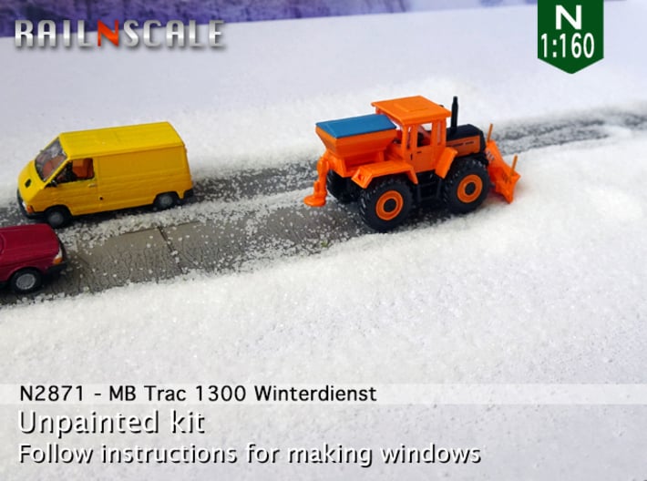 MB Trac 1300 Winterdienst (N 1:160) 3d printed 