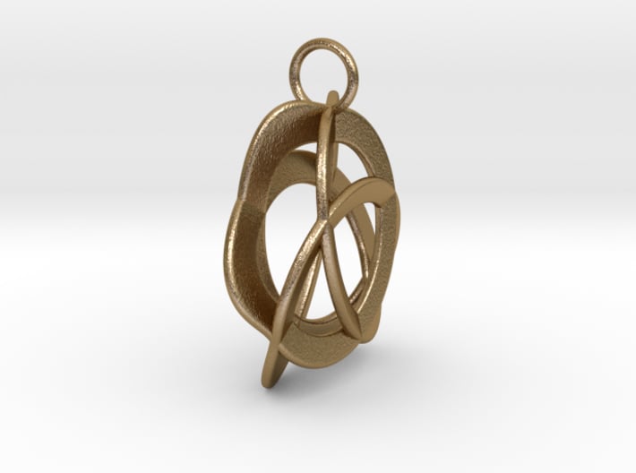 Triquetra Pendant in Polished Steel 3d printed 