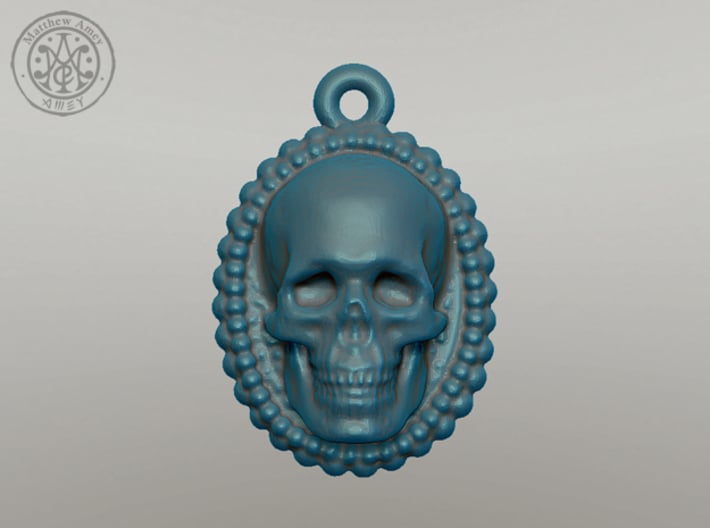 Skull Earring 3d printed