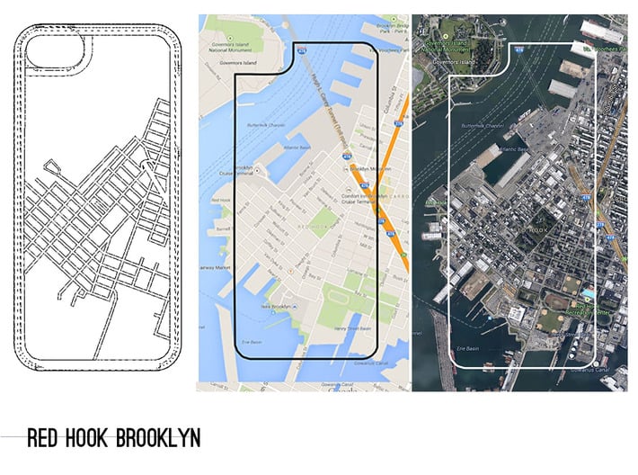 Red Hook Brooklyn Map iPhone 5/5s Case 3d printed 
