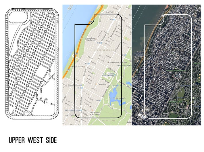 Upper West Side NYC Map iPhone 5/5s Case 3d printed 