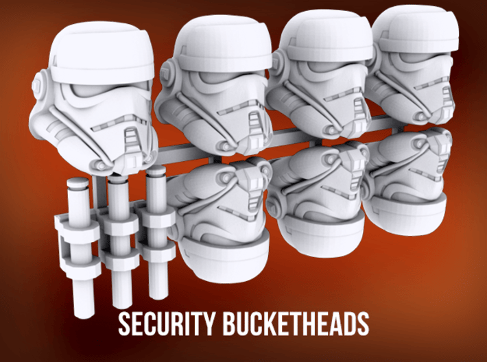 Security Buckethead Squad (x7) 3d printed 