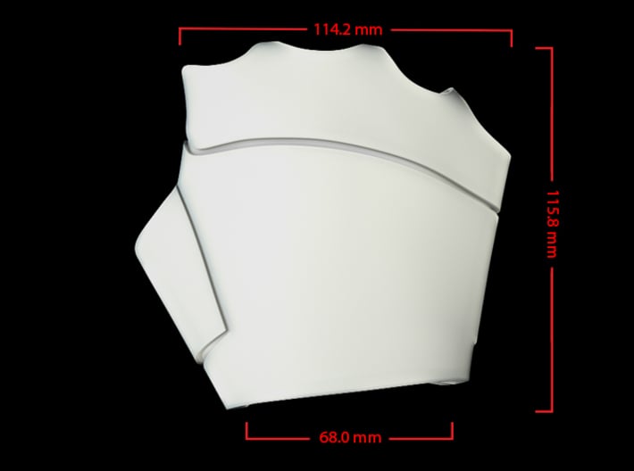 Iron Man Right Palm (Medium/Large) 3d printed CG Render (Top Measurements)