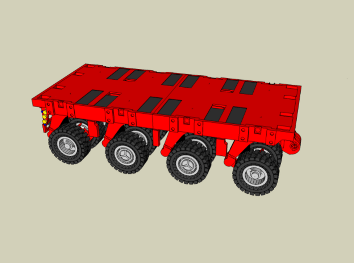 HO/1:87 spmt 4 axles (without ppu) 3d printed 