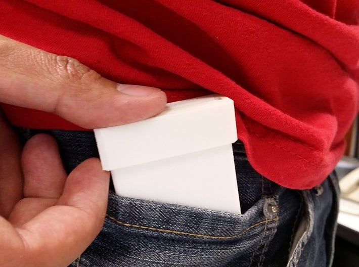 Ultra Slim Ring Box with Spinning Ring Feature 3d printed Easily fits into the fifth jeans pocket.