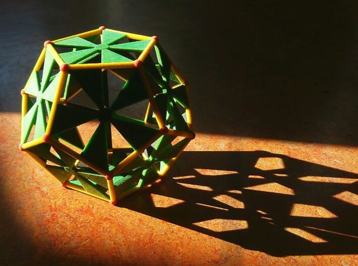 Colored Sandstone dodecahedron, 10 cm 3d printed