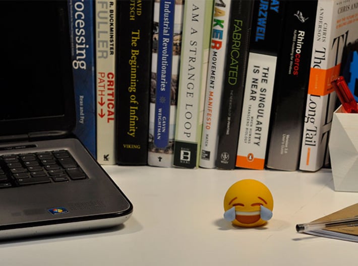 3D Emoji Laugh 'Til You Cry 3d printed 