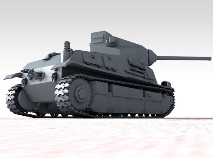 1/120 (TT) French SARL 42 Tank (75mm SA44 Gun) 3d printed 1/120 (TT) French SARL 42 Tank (75mm SA44 Gun)