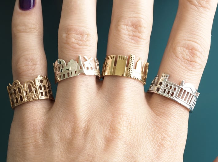 Paris Ring - Gift for Women 3d printed 