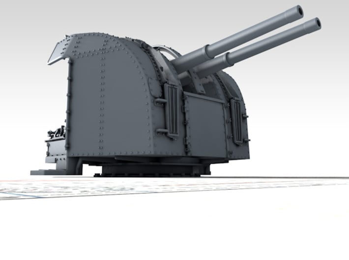 1/96 RN 4"/45 (10.2 cm) QF Mark XVI Guns x2 3d printed 3d render showing product detail
