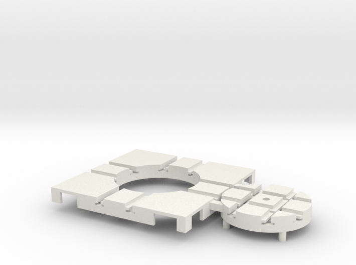 T-9-wagon-turntable-24d-100-corners-flat-1a 3d printed