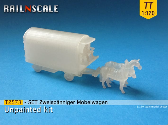 SET Zweispänniger Möbelwagen  (TT 1:120) 3d printed 