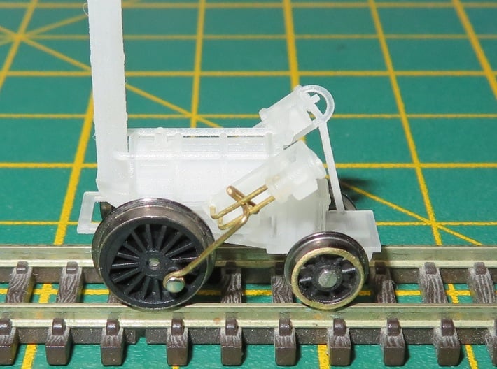 N Gauge Stephenson’s Rocket Loco Scratch Aid V1 3d printed Example of coupling rod construction.