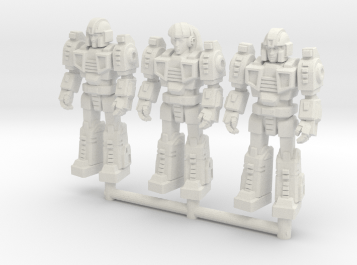 Diaclone Squad, at attention 35mm Minis 3d printed