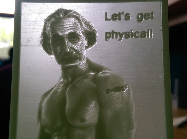Einstein's hanging lithophane Meme 3d printed