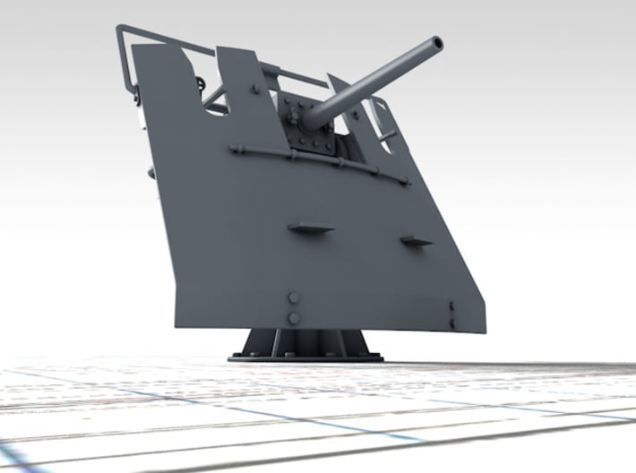 1/144 3-pdr 1.85"/40 (47 mm) MKV Mounting 3d printed 3D render showing product detail