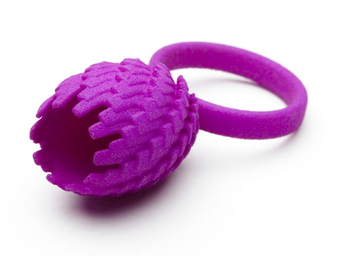 Ring Bluups TROPICAL MOOD 3d printed Tropical Mood Ring in purple