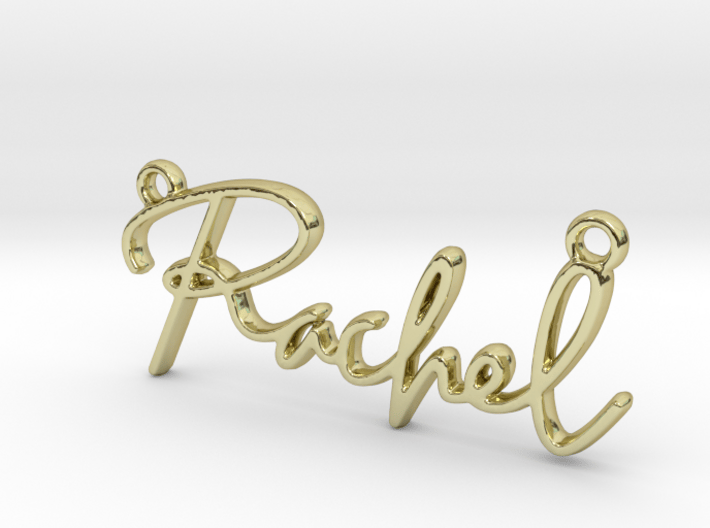 Rachel Script First Name Pendant 3d printed 
