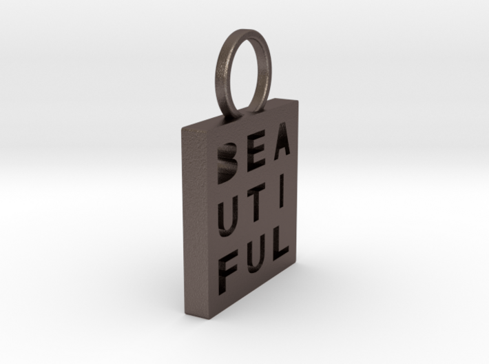 "Beautiful" Keychain 3d printed 