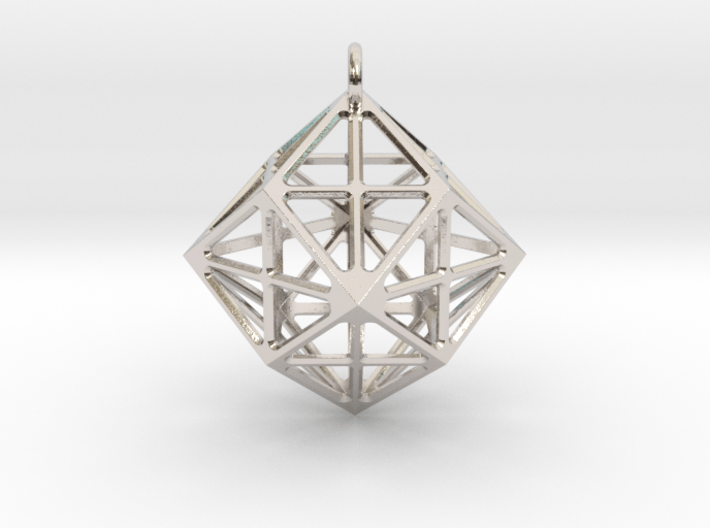 Simple geometric  pendant 3d printed 
