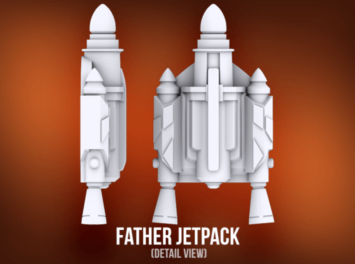 Father Jetpacks (x7) 3d printed 