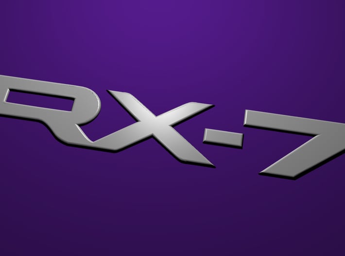 RX-7 Classic Rear Badge 3d printed 
